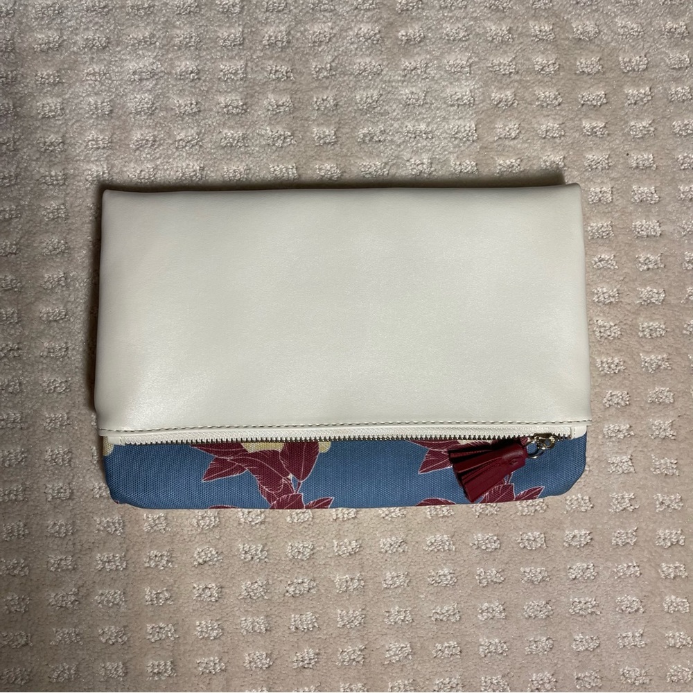 NWOT Rachel Pally leather trimmed reversible printed clutch - Picture 4 of 13